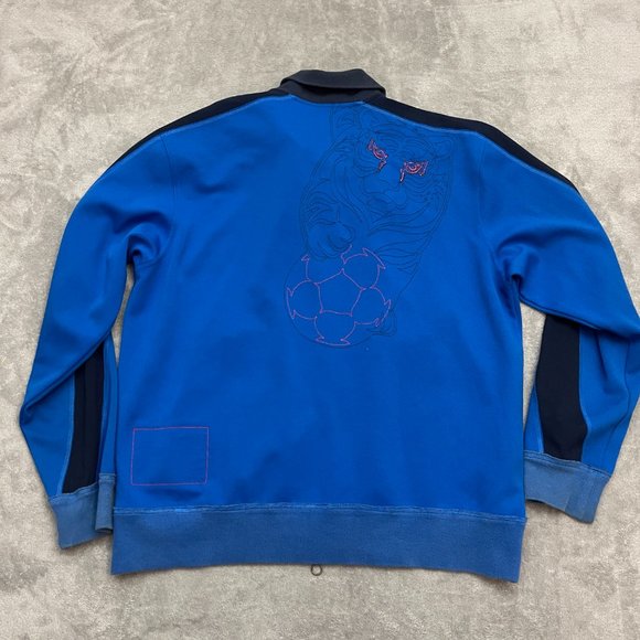 Vintage Nike Korea Soccer stitched Tiger KFA Zip Up Track Jacket Mens XL Blue - Picture 11 of 12